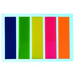 Zakładki indeksujące 12x45 Leviatan 5kol PP neon