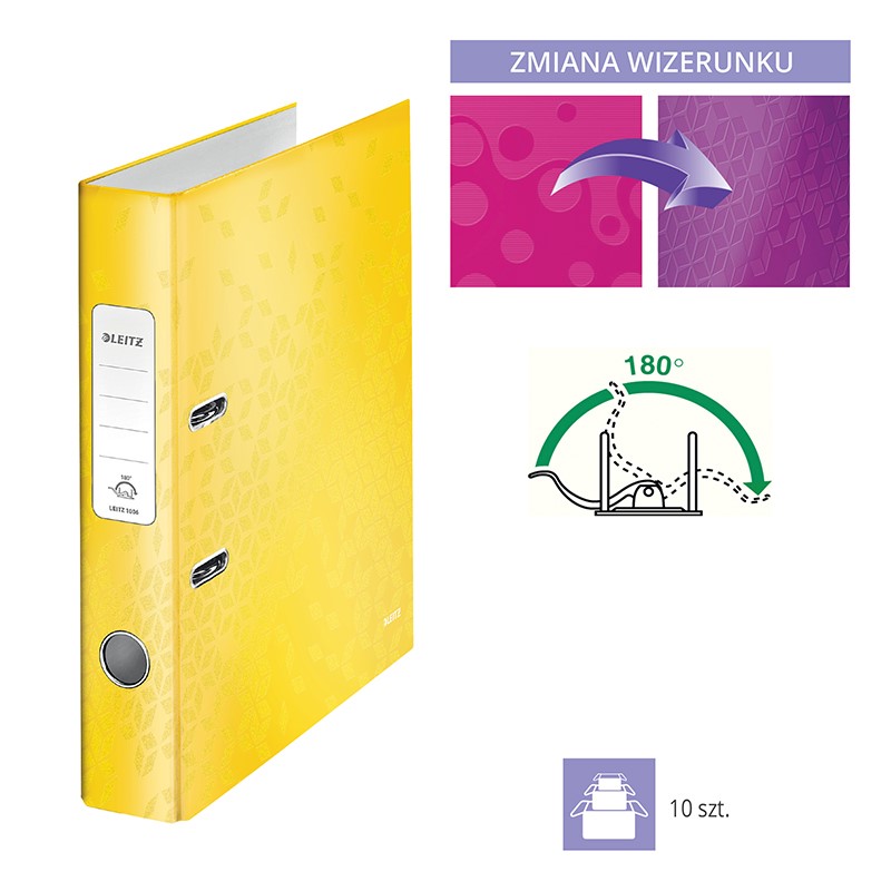 Segregator Leitz WOW 180° A4/50 żółty