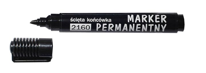Marker permanentny D.rect 2160 ścięty czarny
