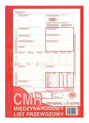 CMR Międzynarodowy list przewozowy (numerowany), A4 (o+4k)
