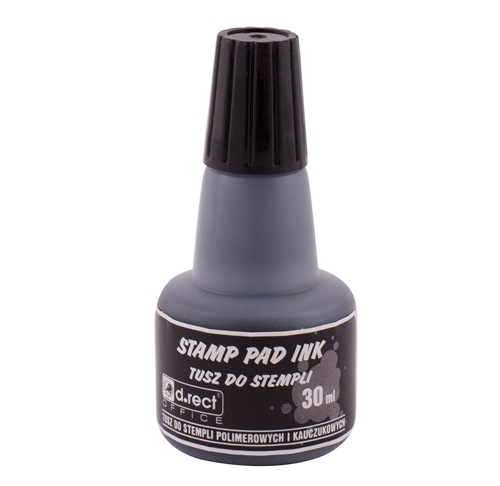 Tusz do stempli d.rect 30ml czarny