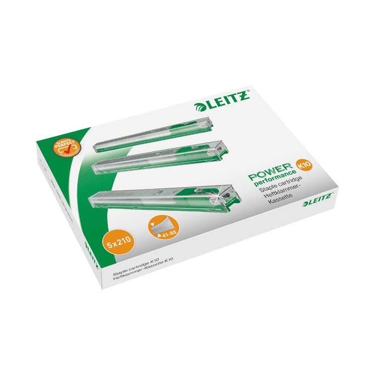Zszywki Leitz do zszywacza kasetowego 5551 i 5550, 5 x 210 szt. zielone