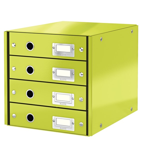 Pojemnik z 4 szufladami Leitz Click & Store zielony metaliczny