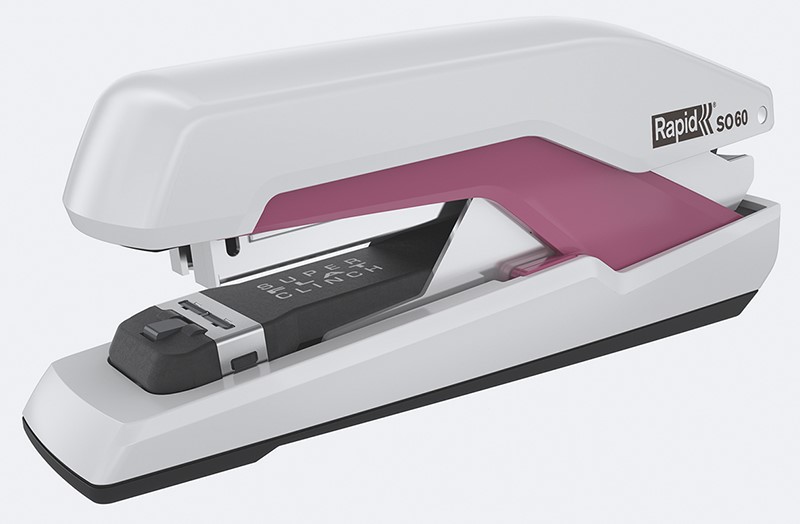 Zszywacz do 60 kartek HS Rapid Supreme Omnipress SO60c biało-różowy