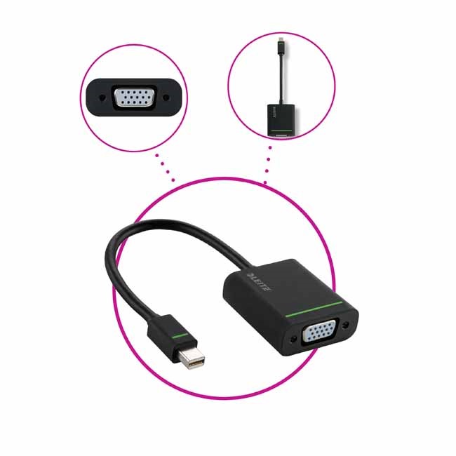 Miniadapter Leitz Complete złącze VGA, kolor czarny