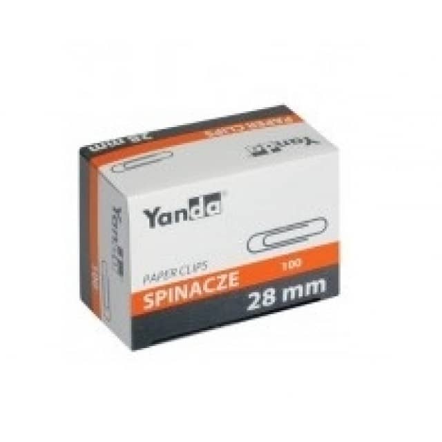 Spinacz metalowy Yanda 28mm okrągły 100szt.