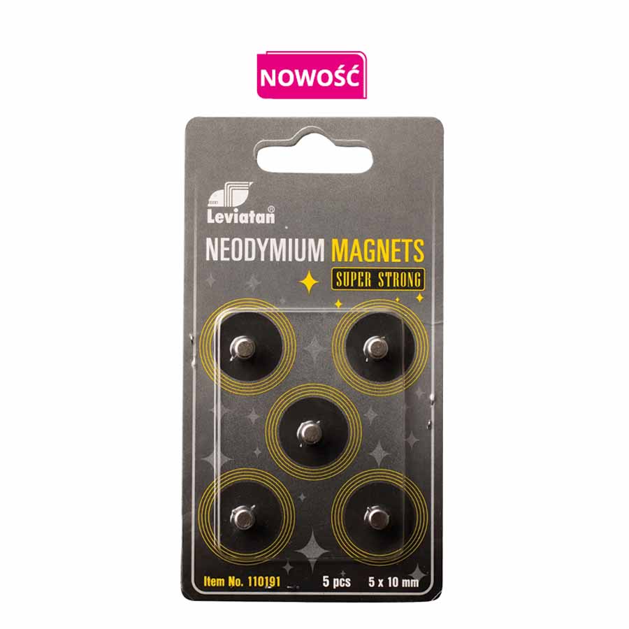 Magnesy neodymowe 5x10 mm op. 5 szt