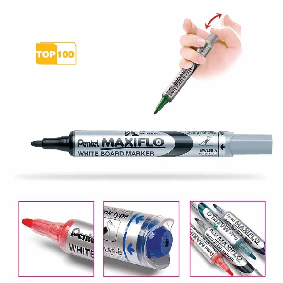 Marker suchościeralny Pentel Maxiflo MWL5S niebieski