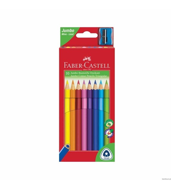 Kredki trójkątne Jumbo Faber-Castell 10 kolorów