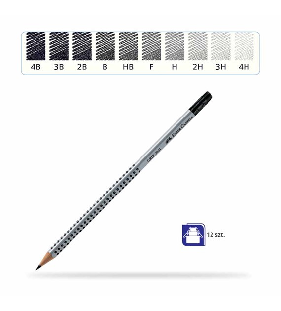 Ołówek Faber-Castell Grip 2001 B z gumką