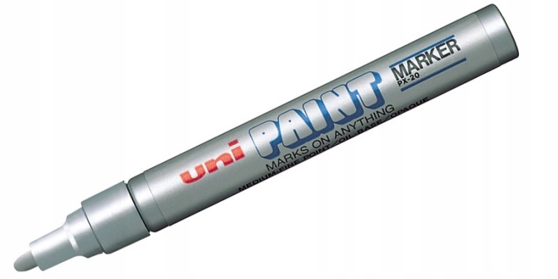 Marker olejowy Uni PX-20 srebrny