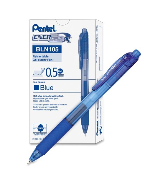 Długopis żelowy Pentel EnerGel BLN105 niebieski