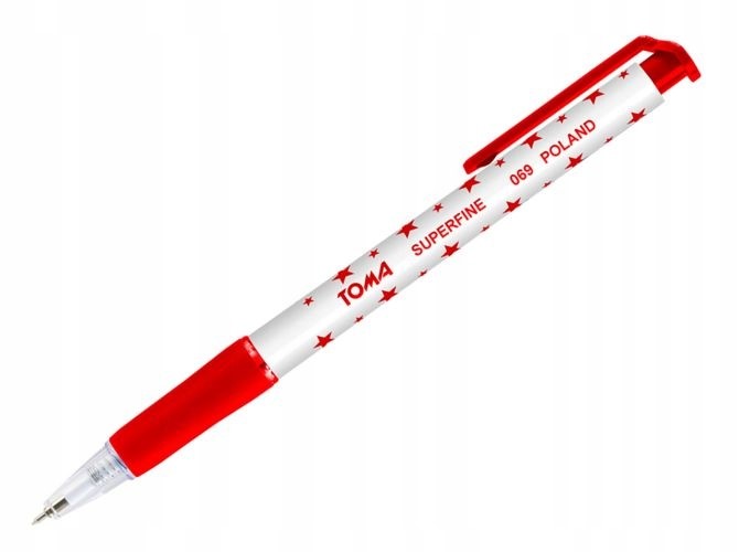 Długopis automatyczny Toma TO-069 gwiazdki czerwony