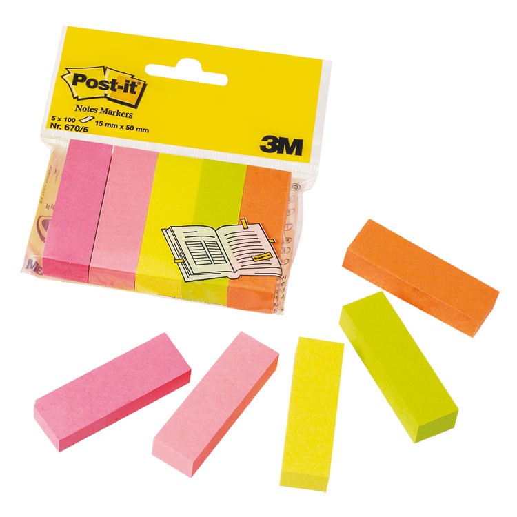 Zakładki indeksujące 15x50 Post-it 670-5  papier.