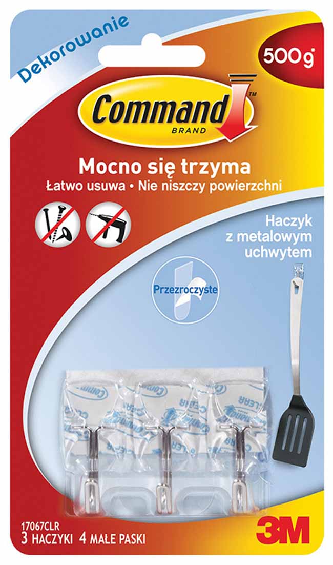 Haczyki Command z metalowym uchwytem