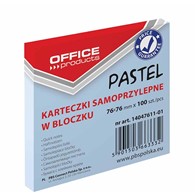 Bloczek samoprzylepny 76x76 Office Products pastel niebieski