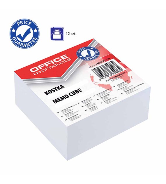 Kostka nieklejona 85x85x40mm Office Products biały