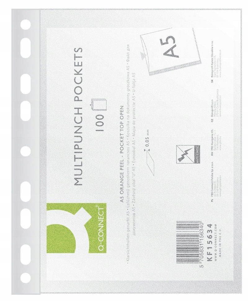 Koszulka groszkowa Q-Connect A5/100 50mic