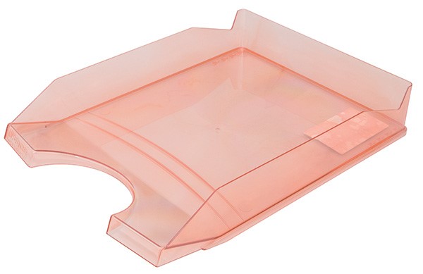 Szuflada na dokumenty Office Products A4 czerwony przeźroczysty