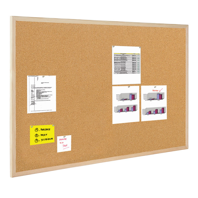 Tablica korkowa 90x60 w ramie drewnianej Bi-Office
