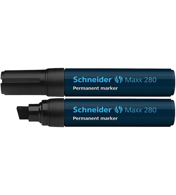 Marker permanentny Schneider Maxx 280 ścięta czarny