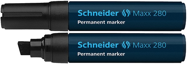 Marker permanentny Schneider Maxx 280 ścięta czarny