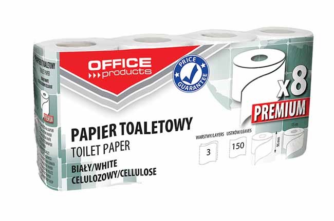 Papier toaletowy Office Products Premium 3-warstw.biały A'8