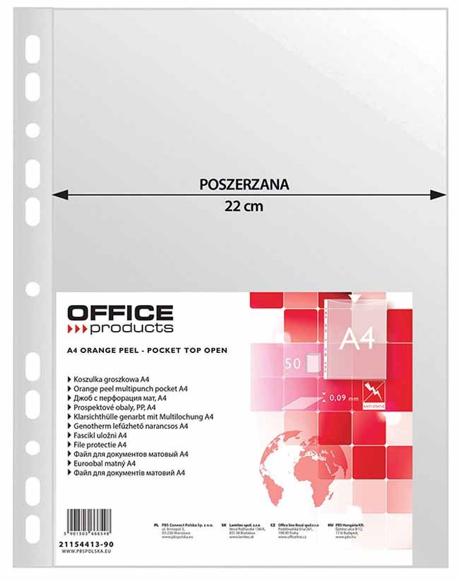 Koszulka poszerzana Office Products Maxi A4/50 90mic