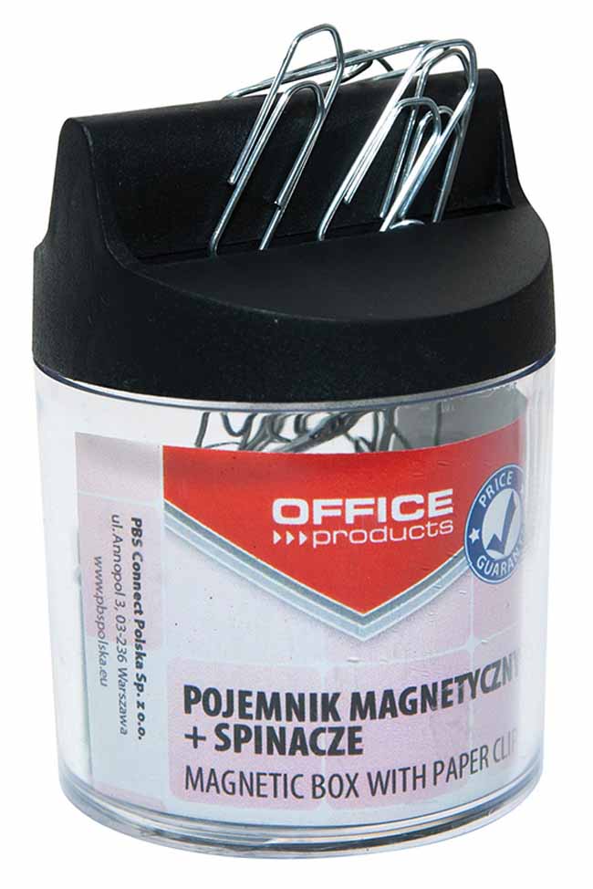Pojemnik magnetyczny na spinacze Office Products ze spinaczami