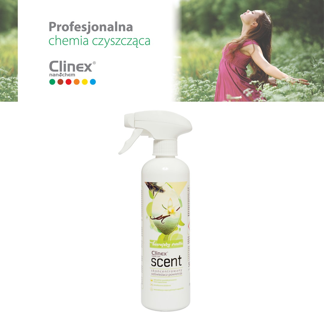 Odświeżacz powietrza CLINEX Scent hawajska wanillia 500ml