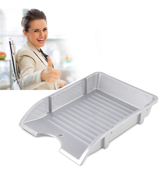 Szuflada na dokumenty A4 niełamliwa Donau srebrna