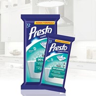 Ściereczki PRESTO do łazienek 72 szt. białe