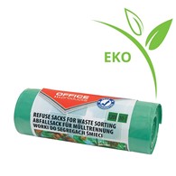 Worki do segregacji szkła 120L/10szt Office zielone