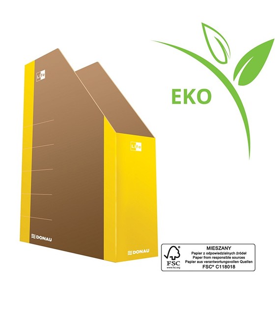 Pojemnik na czasopisma kartonowy Donau Life A4/80 zielony