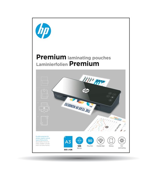 Folia laminacyjna HP Premium A3 125mic 50szt