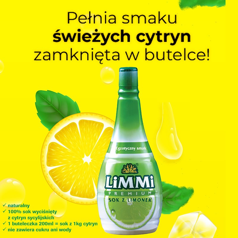 Sok naturalny LIMMI 200ml z limonki