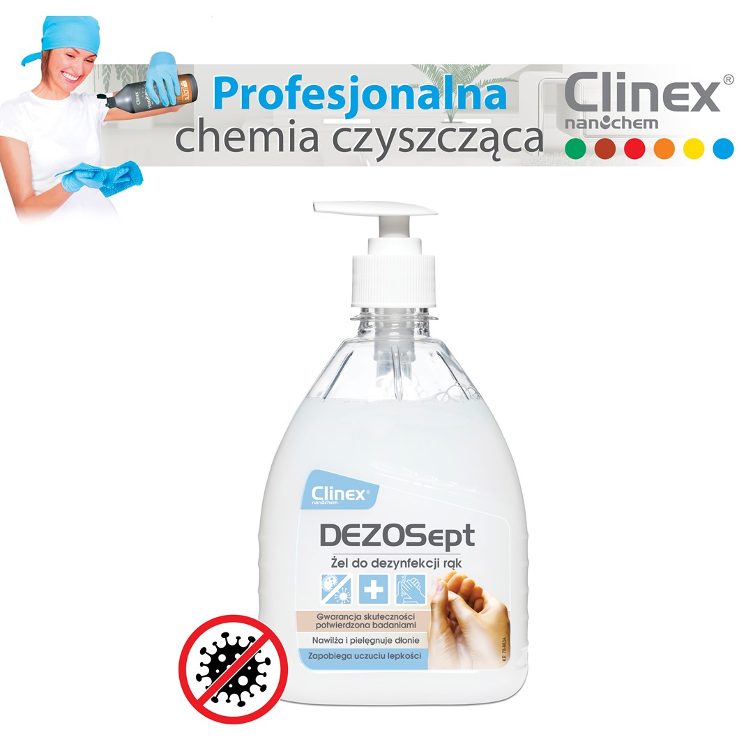 Żel Clinex Dezosept do dezynfekcji rąk 500ml