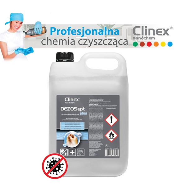 Płyn Clinex Dezosept Plus do dezynfekcji rąk 5L