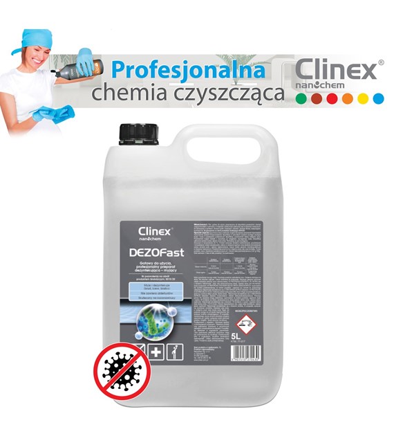 Preparat Clinex Dezofast do mycia i dezynfekcji 5L