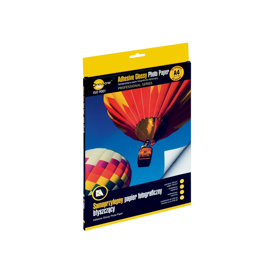 Papier foto Yellow One Adhesive A4/130g 20szt. Błyszczący