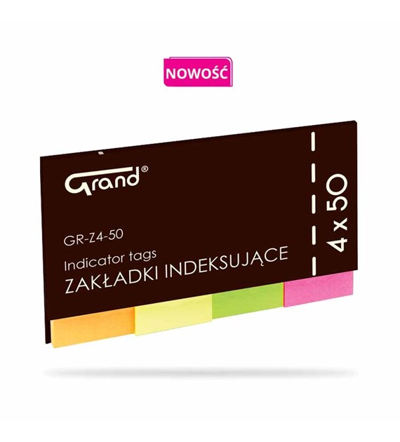 Zakładki indeksujące Grand GR-Z4 20x50 4 kolory neon