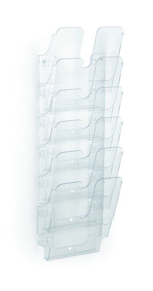 Pojemnik na ulotki Durable Flexiplus 6 kieszeni pionowy przeźroczysty