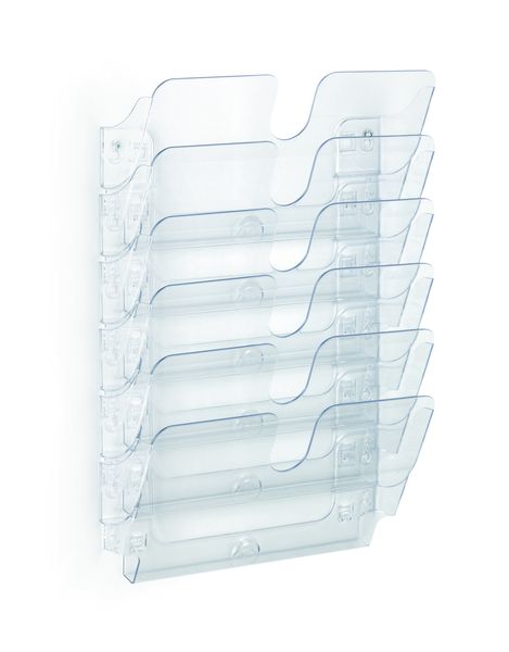 Pojemnik na ulotki Durable Flexiplus 6 kieszeni poziomy przeźroczysty