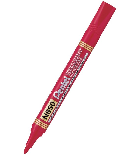Marker permanentny Pentel N850 okrągła czerwony