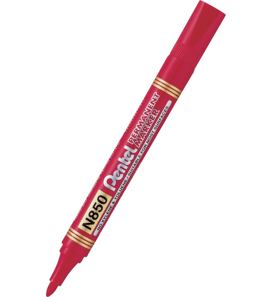 Marker permanentny Pentel N850 okrągła czerwony