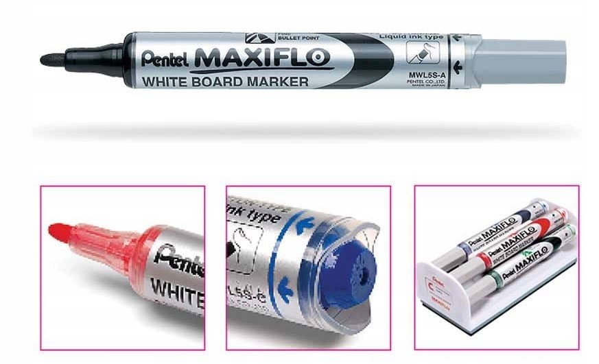 Marker suchościeralny Pentel Maxiflo MWL5S czarny