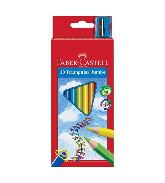 Kredki trójkątne Jumbo Faber-Castell 10 kolorów
