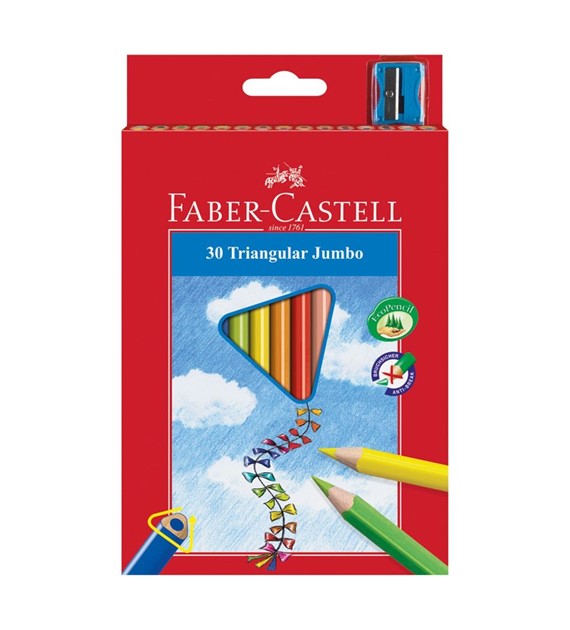 Kredki trójkątne Jumbo Faber-Castell 30 kolorów