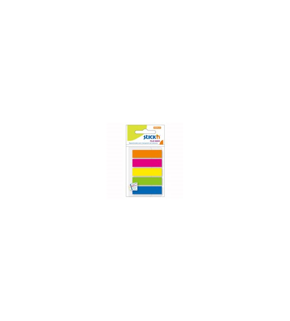 Zakładki indeksujące 12x45 Stick'N 5-kolorów neon