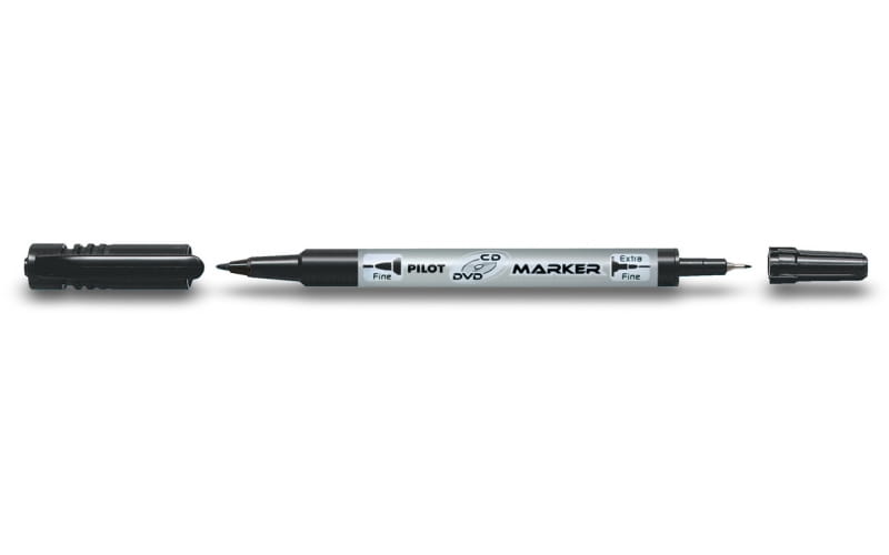 Marker do CD-DVD Pilot Twin czarny